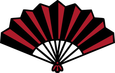 open traditional japanese folding fan