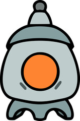 japanese stone shrine lit from within