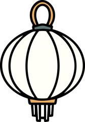 hanging lamp in traditonal japanese craft style