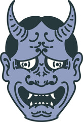 japanese theatre kabuki demon mask