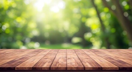 Nature environmental concepts with table top on colorful flower garden in morning.For background, wallpaper 