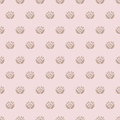 Seamless simple pattern with small watercolor flowers on pink. Hand painted vintage floral print.