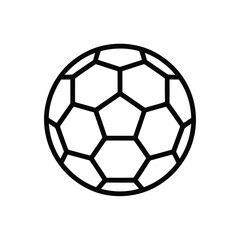 Fototapeta premium Simple line art icon of a classic soccer ball