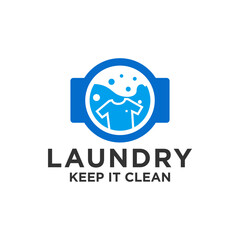 Premium Logo For Loundry Laundry Dry Clean Store Business Vector Template 