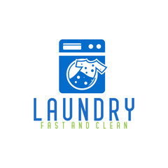 Premium Logo For Loundry Laundry Dry Clean Store Business Vector Template 