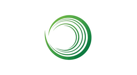 Abstract green circle logo concept representing growth sustainability and innovation in business