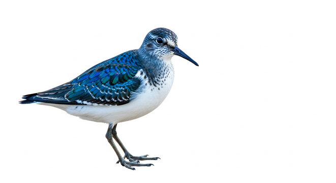 blue bird isolated on white background