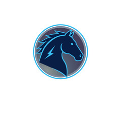 Fototapeta premium Modern horse logo e-sport gamer logo