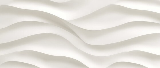Obraz premium Seamless white glossy waves texture for background overlay, abstract and elegant. Suitable for banners, wallpapers, and modern content.