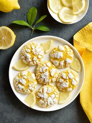 Lemon crinkle cookies