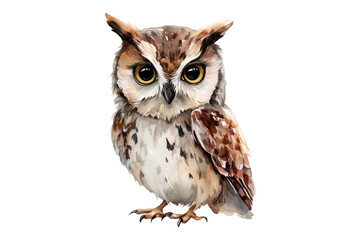 Fototapeta premium Owl bird isolated illustration.