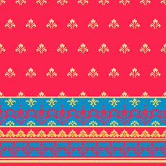 Sari Indian pattern. Sari Indian oriental pattern. Floral Indian pattern style can be used in fabric design for clothing, textile, background, wallpaper, embroidery, floral pattern 