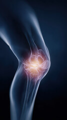 Obraz premium Knee pain joint anatomy medical healthcare injury arthritis inflammation