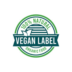 Label Design For Organic Food 100% Natural Quality Template Design 