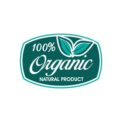 Label Design For Organic Food 100% Natural Quality Template Design 