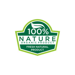 Label Design For Organic Food 100% Natural Quality Template Design 