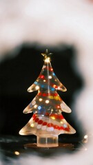 Illuminated Christmas Tree Decoration, a concept on joy, magic, and holiday spirit.