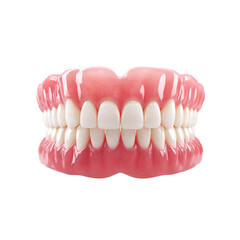 Fototapeta premium Full Denture with Pink Gums and White Teeth
