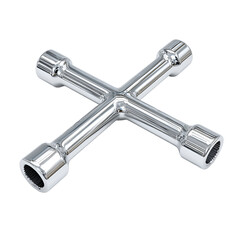 Chrome four way wrench socket tool