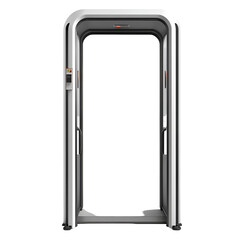 Modern white automatic door access system