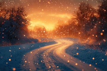 Snow-covered trees in a winter forest under clear blue sky.