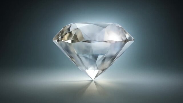 Shining diamond gemstone on a gradient background luxury concept