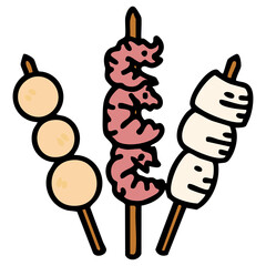 mixed brazilian churrasco on skewers