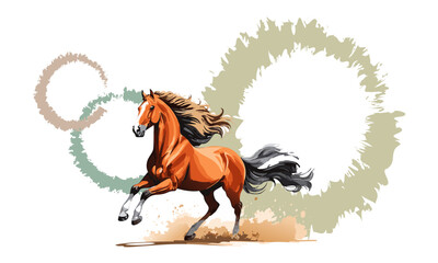 動物【躍動感のある馬】