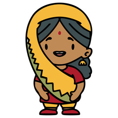 indian woman in traditional clothes