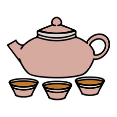 japanese tea pot with cups