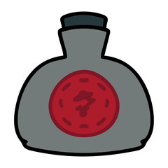 traditional clay bottle of japanese sake