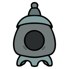 traditional japanese ishidoro stone shrine