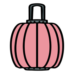 paper hanging lantern in traditional japanese style