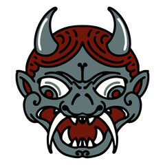 japanese kabuki theatre oni mask