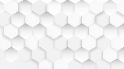 Fototapeta premium White Honeycomb Hexagon Geometric Pattern, Abstract Art Texture Background for Modern Tech, Medical or Business Design, Seamless Tiling 