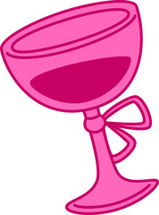 Party Glass with Bow