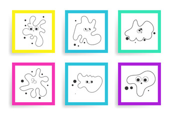 Cute Cooring Page  Microbes and Viruses Vector Pack