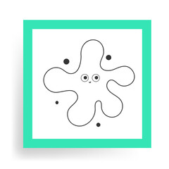 Coloring Page Cute Virus Doodles  