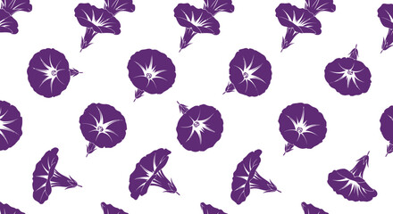 Purple morning glory pattern
