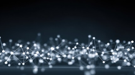 node. Abstract digital network concept with glowing nodes and connections, representing futuristic technology. product launch decks.