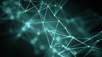 node. Abstract digital network concept with glowing nodes and connections, representing futuristic technology. product launch decks.