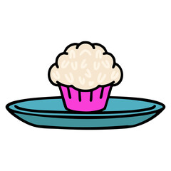 traditonal brazilian coconut truffle dessert on plate