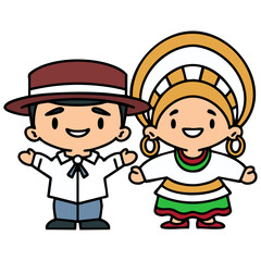 brazil couple in traditional clothing