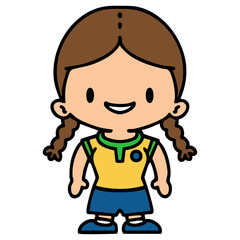 female brazil soccer player in uniform