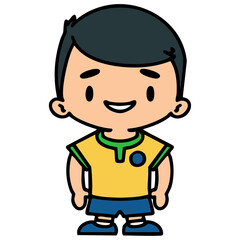 male brazil soccer player in uniform