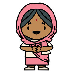 Obraz premium indian woman in with headscarf