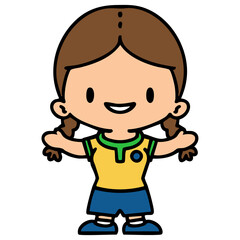 female brazilian soccer player in uniform