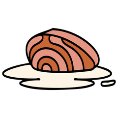traditional japanese slice of sashimi