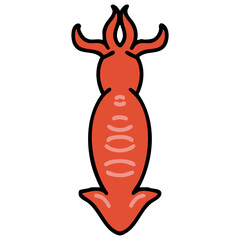 a fresh japanese seafood squid