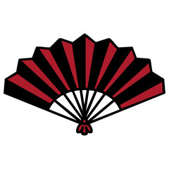 open traditional japanese folding fan